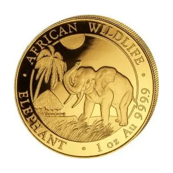 1 unce zlatá mince Somálsko slon 2017