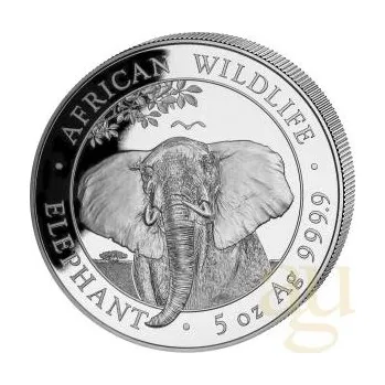5 uncí stříbrná mince Somálsko slon 2021
