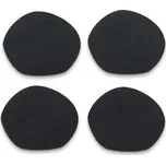 KELA Podtácky Stone PU kůže černá 4 kusy 12x10cm KL-12655