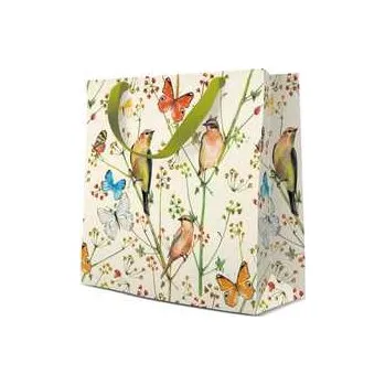 Dárková taška Dárková taška střední - Birds and Butterflies 17x6x17 cm,rychlé dodání