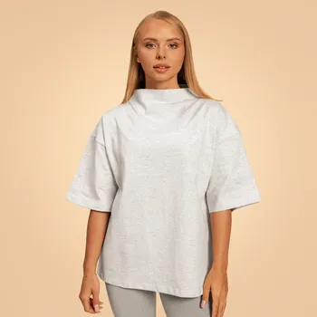 BeastPink Dámské triko Oversized Bliss Grey M šedá