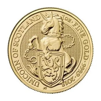 1 unce zlatá mince Queens Beasts Unicorn 2018