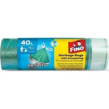 Pytle na odpadky Pytle na odpadky "Perfect Close", zatahovací, 40 l, 15 ks, FINO