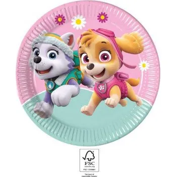 Hračka pro nejmenší Procos EKO papírové talíře - Tlapková Patrola Skye a Everest 23 cm/8 ks