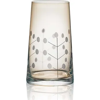 Zlatá váza s dekorem rostlinek