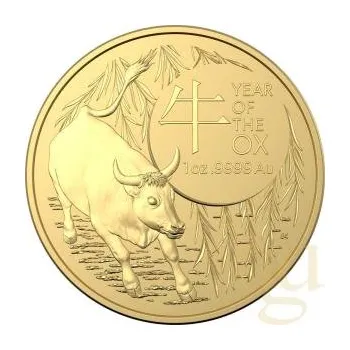 Sběratelství 1 unce zlatá mince Austrálie RAM Lunar vůl 2021