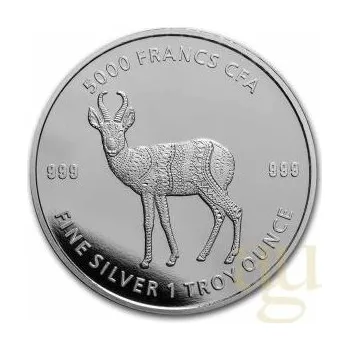 1 unce stříbrná mince Čadská republika Mandala Antilope 2021