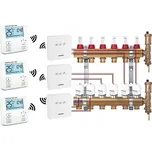 Bezdrátové ovládání podlahového topení Auraton pro 6 okruhů