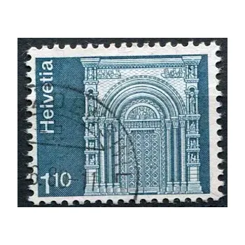 Poštovní známka (1975) MiNr. 1068 - O - Švýcarsko - Gallusova brána, Basilejská katedrála Položka 2