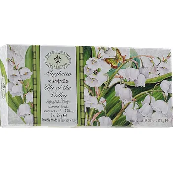 Mýdlo Saponificio Artigianale Fiorentino Sa Fiorentino - Přírodní tuhá mýdla Konvalinky 3 ks - 125 g