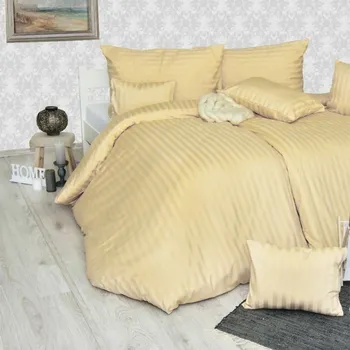 Povlečení Povlečení damaškové zlaté EMI: Povlak na polštář válec malý 13x44