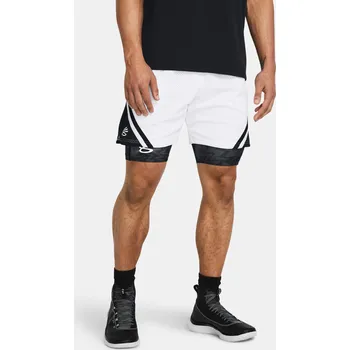 Pánské kraťasy Pánské kraťasy Under Armour Curry Mesh Short 4 1384470-100 Bílá 3XL