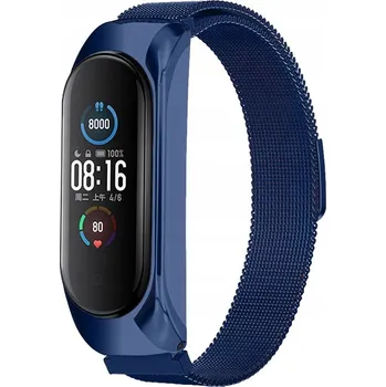 Řemínek na hodinky Pásek Hurtel pro Xiaomi Mi Band 3/4/5 21 cm modrý