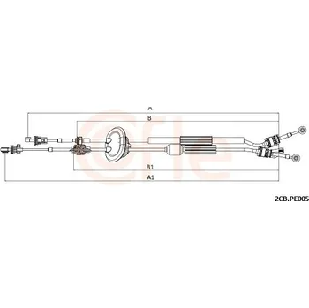Tažné lanko, ruční převodovka, , COFLE, 92.2CB.PE005