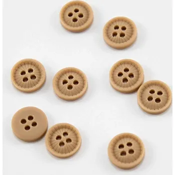 Knoflík Dírkový košilový knoflík - světle béžový - průměr 1,2 cm