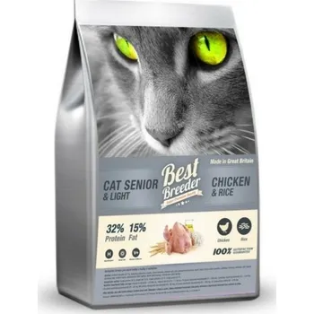 Krmivo pro kočku Best Breeder Senior Cat / Light Rich in Chicken and Rice 300 g