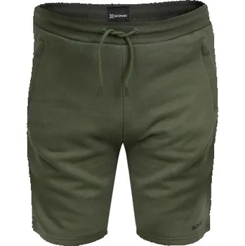 Rybářské oblečení Sonik Kraťasy Green Fleece Shorts