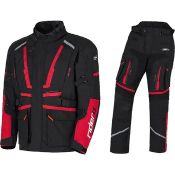 Moto kombinéza Komplet Jasper Adventure set - červený vel. S