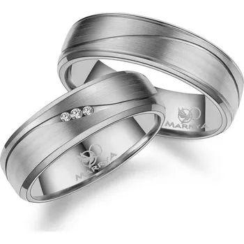 Prsten MARRYA® Dámský snubní prsten s diamanty Titan - velikost 50 - TI-49D-50