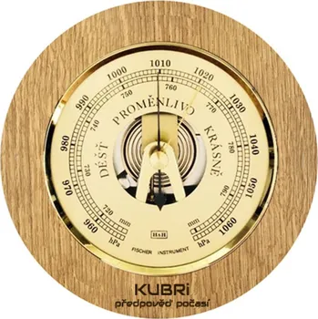 Barometr KUBRi 0202 - barometr s vynikající citlivostí v dubovém rámu