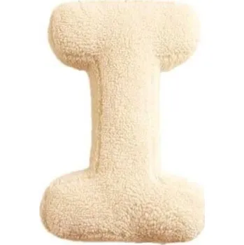 Dekorace do dětského pokoje MEALINI Plyšové písmeno Krémové I