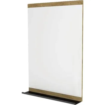 Zrcadlo Zrcadlo do koupelny Devo Viva 2.0 s poličkou 60 x 80 cm ořechovec/černá VV2-LUPL60-P71