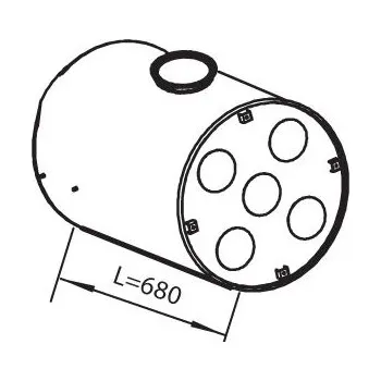 Tlumič výfuku Střední-/zadní tlumič výfuku DINEX 80403