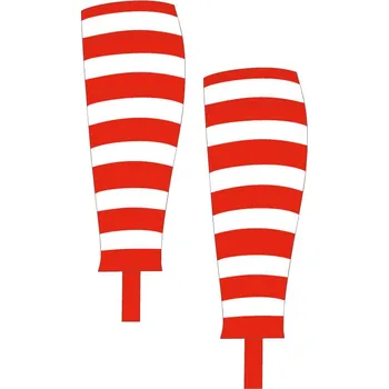 Saller STRIPE Stulpny bez ponožek BARVA: 160 červená-bílá, Velikost: JUNIOR Profesionální stulpny bez ponožek