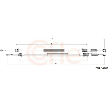 Tažné lanko, ruční převodovka, , COFLE, 92.2CB.DA002
