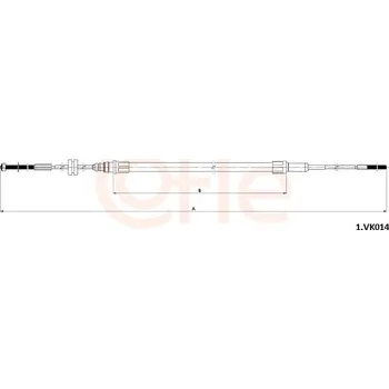 Lanko parkovací brzdy Tažné lanko, parkovací brzda, , COFLE, 92.1.VK014
