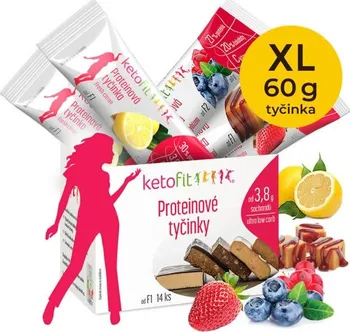 Keto dieta KetoFit Proteinová tyčinka 14x 60 g