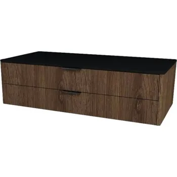 Koupelnový nábytek Koupelnová skříňka pod umyvadlo Devo Lotos bronzová/černá 110 x 31 x 53 cm LF-SUW2S110x31-F115