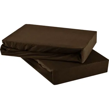 Prostěradlo Prostěradlo tmavě hnědé jersey EMI: Prostěradlo 200x200