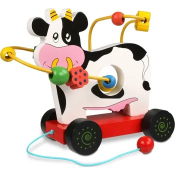 Hrací kostka Dřevěná tahací kráva