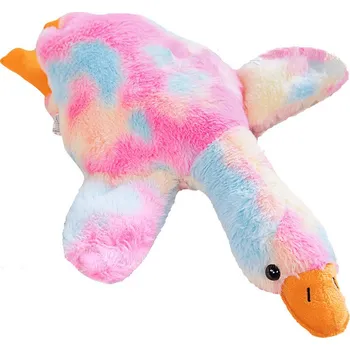 plyšák Plyšová husa - Duhová (90 cm)