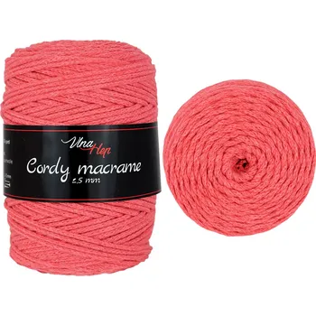 Vlna-hep Cordy macrame 2,5mm - šňůra bavlna Cordy macrame 2,5mm: 8006 Melounová