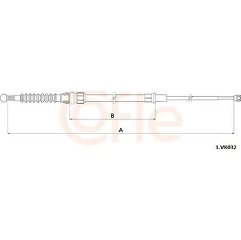 Auto-moto Tažné lanko, parkovací brzda COFLE 92.1.VK032