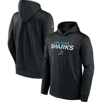 Pánská mikina Fanatics Pánská mikina San Jose Sharks NHL RINK Performance Pullover Hood Black-Active Blue Velikost: XL