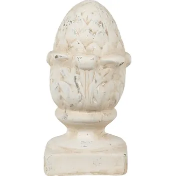 Béžová dekorace šiška na podstavci Pine – 11x11x21 cm