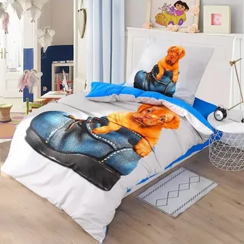 Povlečení POVLEČENÍ S 3D EFEKTEM 140x200/70x90cm - ŠTĚNĚ V BOTĚ