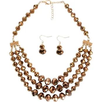 Souprava šperků IZMAEL Set CA 29124 Hnědá KP29124