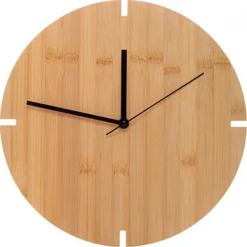 Hodiny Reklamní Tokei bambusové nástěnné hodiny, přírodní