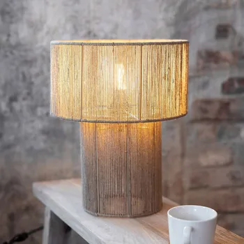 Lampička Markslöjd Stolní lampa Soga, přírodní, juta, výška 40 cm - Délka připojovacího kabelu 220 cm natir 1 x 40 W - Doprava zdarma
