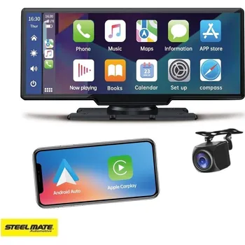 Autorádio Steelmate Monitor10" AppleCarPlay, AndroidAuto, zrcadlení, 2K+FHD DVR