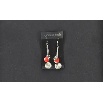 Náušnice Dámské náušnice červené