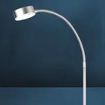 Busch Flexibilní stojací lampa LED SATURN, 1zdrojová - průměr podstavce 14 cm kartáčovaný hliník matný, chrom 1 x 4,5 W LED - Doprava zdarma