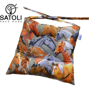 Podsedák Šatoli.cz Podsedák na školní židli 33x33 cm Koníci