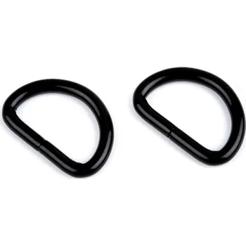 Kabelka Polokroužek černý lak 25mm (D-kroužek černý lak)