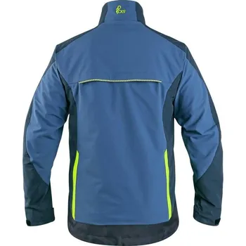 pracovní bunda Blůza CXS NAOS, pánská, modro-modrá, HV žluté doplňky, roz. 54