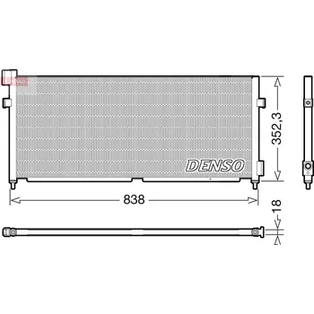 Výparník klimatizace Kondenzátor, klimatizace, , 20555299, 20838901, 21086300, DENSO, DCN99052